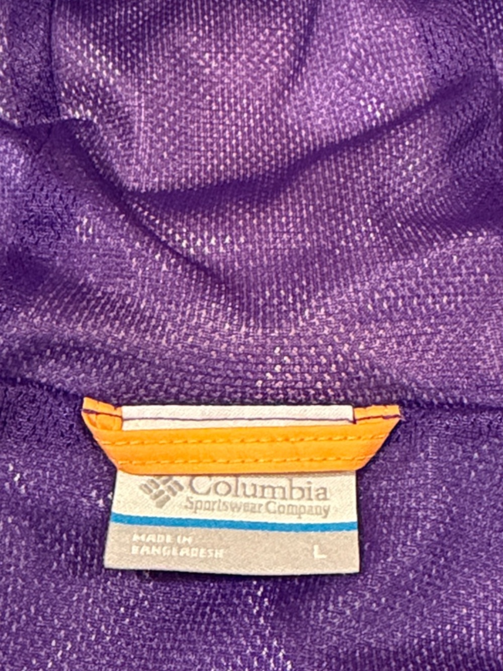 Columbia Womens Orange Raincoat with Teal and Purple Accents - Picture 5 of 5